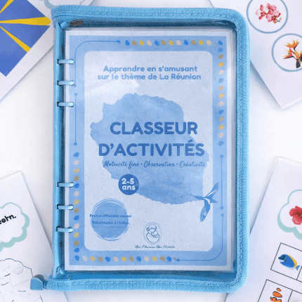 Classeur d'activités A5 réutilisable 2-5 ans - 20 pages plastifiées